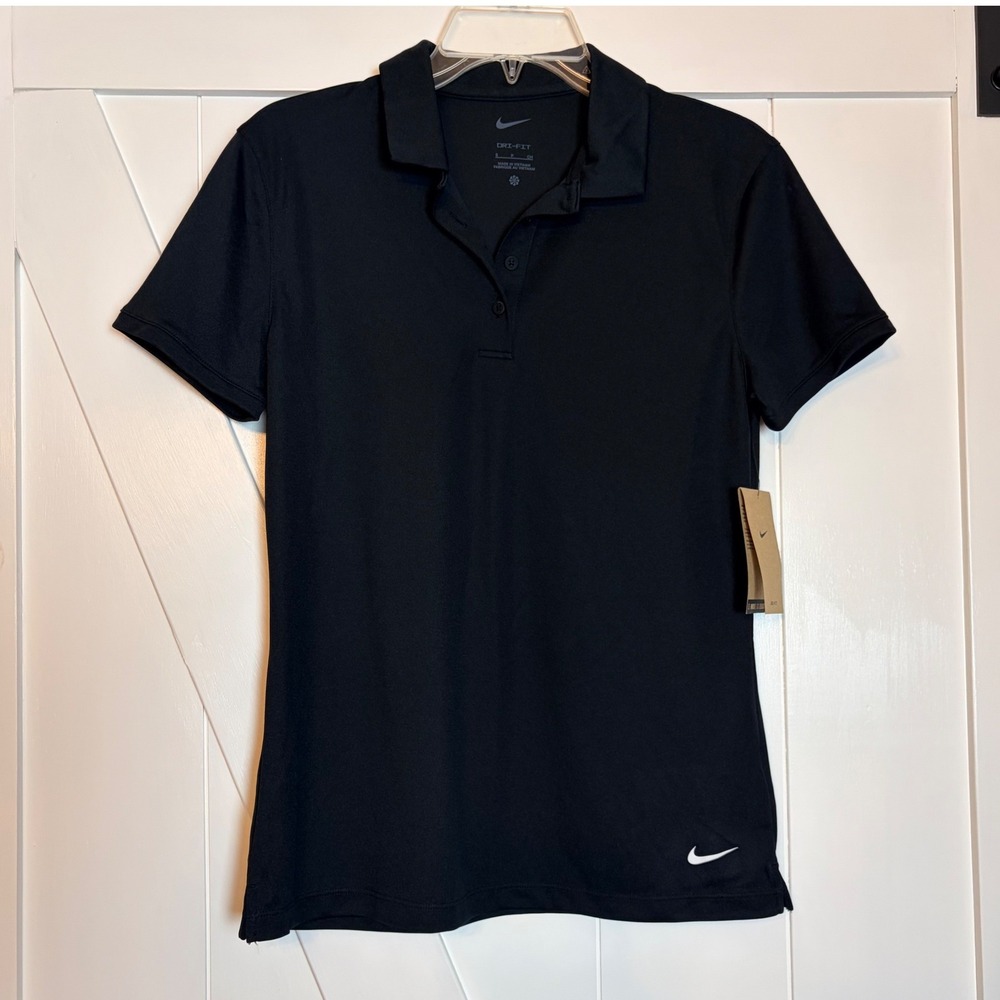 Nike Womens Golf Dri-FIT Polo Shirt Black DH2309-010 Small NWT Tennis Prep